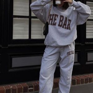The Bar Heather Gray/Brown Sweatshirt Size L